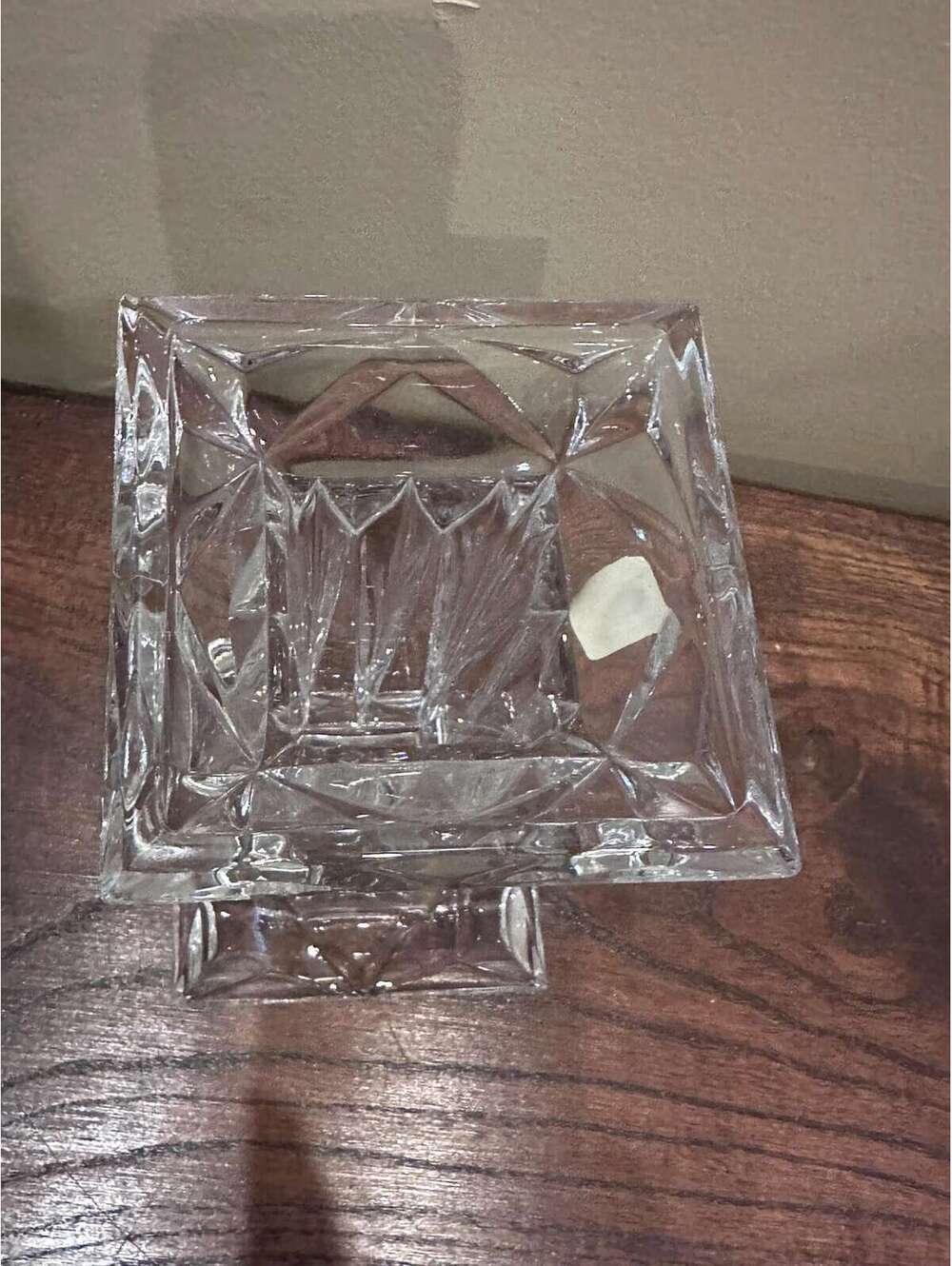 Vintage PartyLite P7374 Quad Prism Crystal  Pedestal Candleholder 7” - Picture 4 of 6